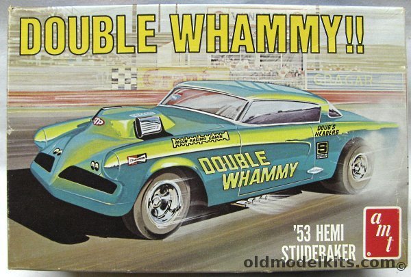 AMT 1/25 1953 Studebaker Commander Starliner - 'Loewy Coupe'   Stock or 'Double Whammy' Hemi-Powered Racer, T262-225 plastic model kit